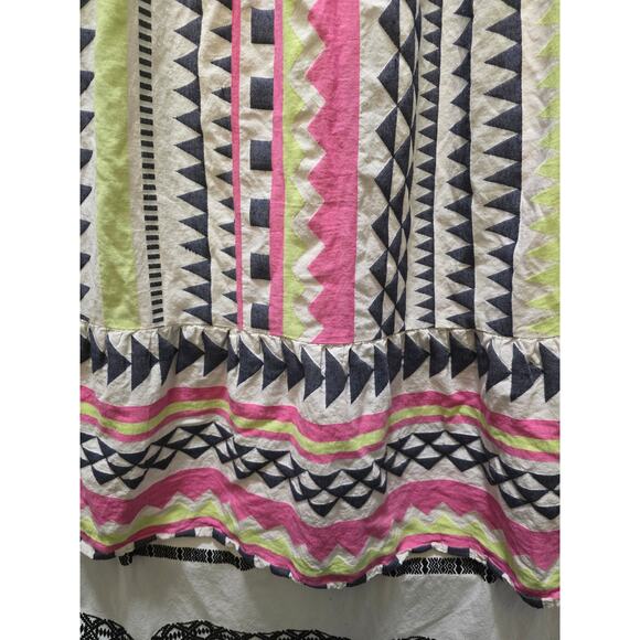 Velvet by Graham & Spencer geometric print spaghetti straps tiered midi dress - Picture 10 of 12